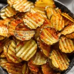 Air Fryer Spicy Dill Pickle Chips