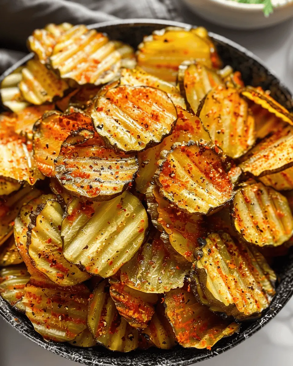 Air Fryer Spicy Dill Pickle Chips: Easy Crunchy Snack Delight
