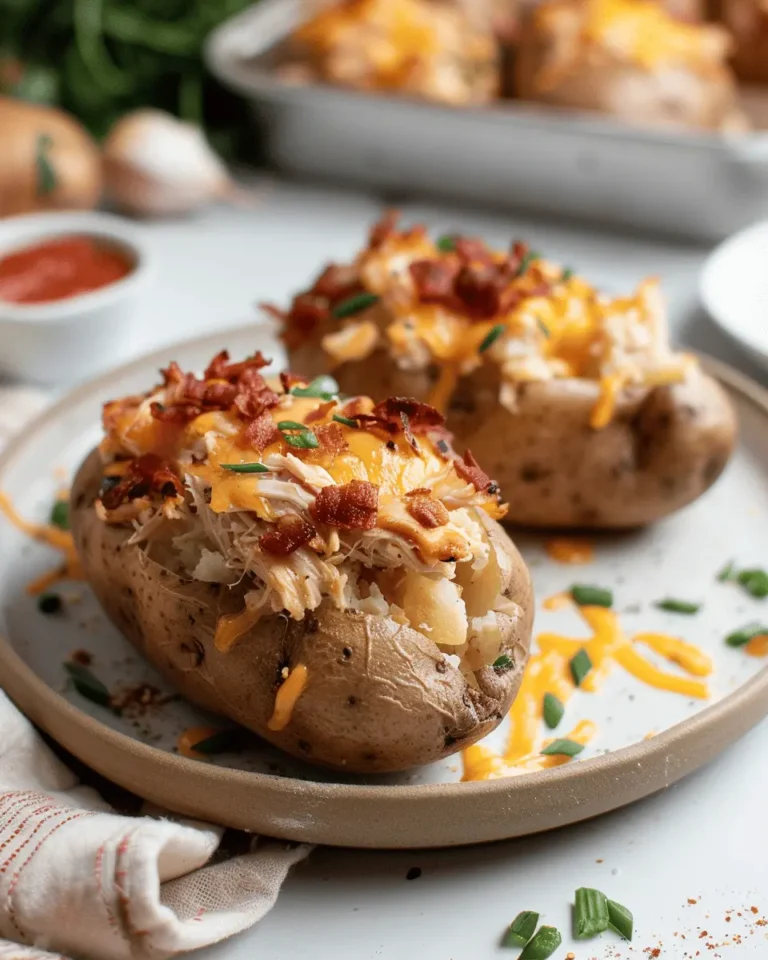 Crack Chicken Stuffed Baked Potatoes