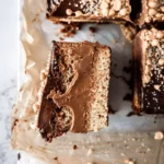 Caramel Coffee Sheet Cake with Chocolate Espresso Buttercream