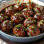 Korean Barbecue Style Meatballs