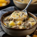 Cheesy Beef and Potato Soup