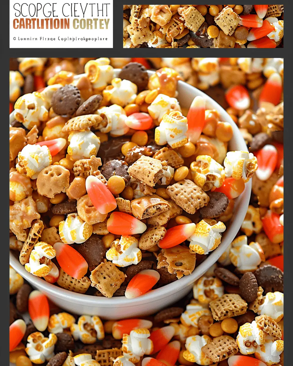 Scarecrow Crunch Snack Mix Recipe: Easy Halloween Caramel Corn