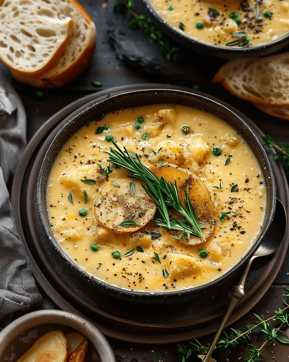 Best Easy Soup Recipes: Hearty Cheddar Garlic Turkey Bacon Potato Soup