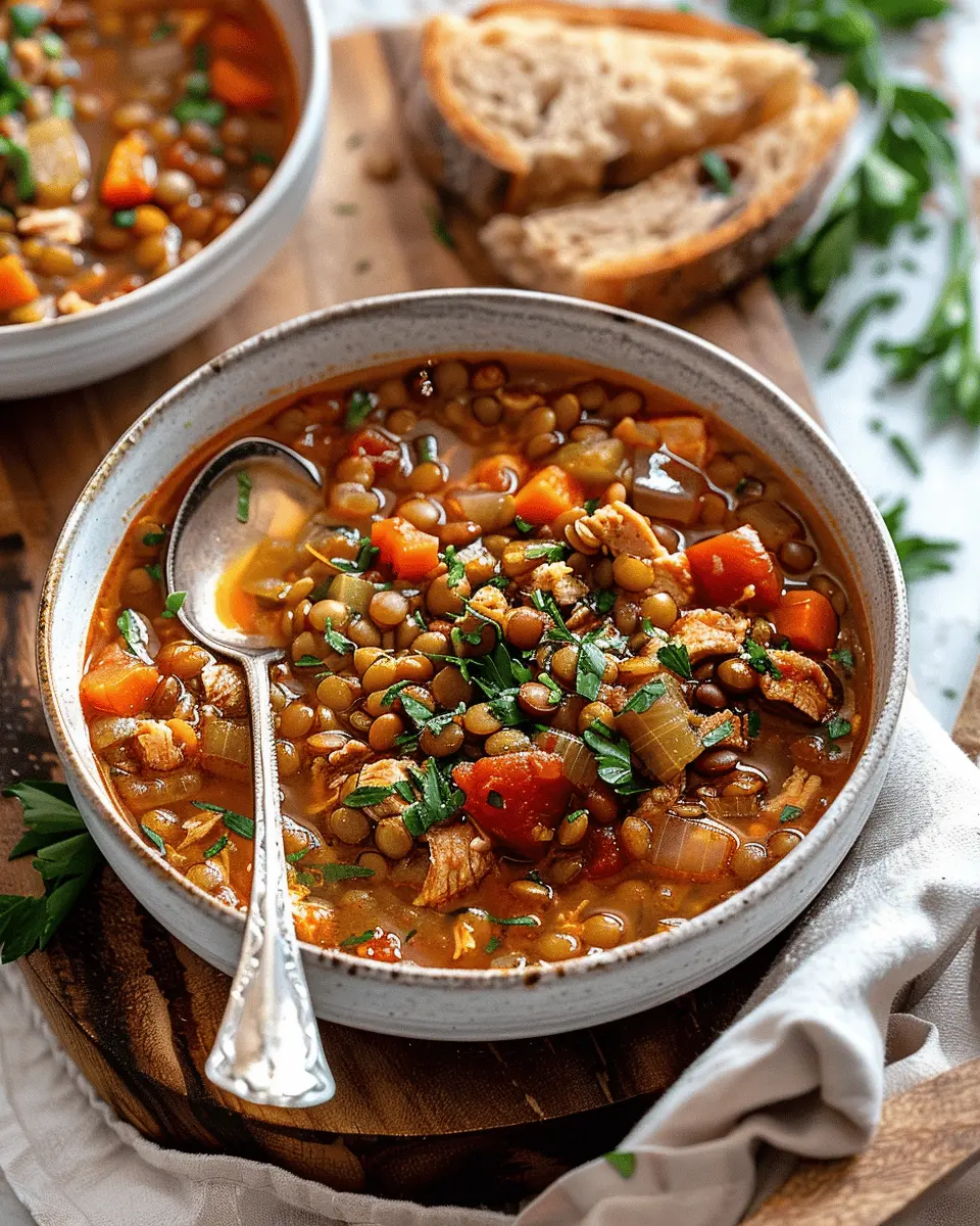 Best Easy Soup Recipes: Comforting Lentil Turkey Soup Delight