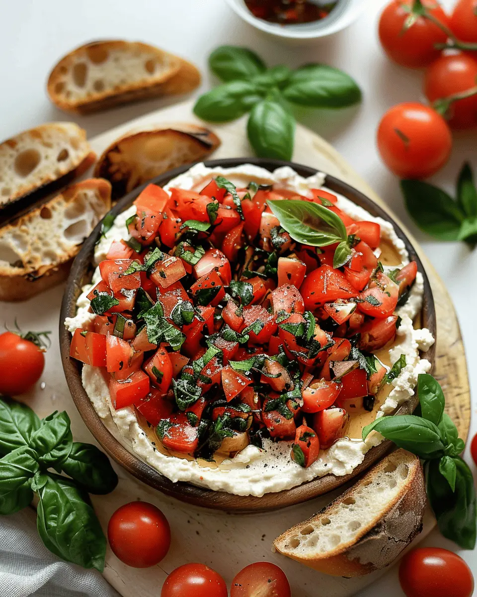 Easy Best Appetizers Recipes: Quick & Flavorful 5-Minute Bruschetta Dip