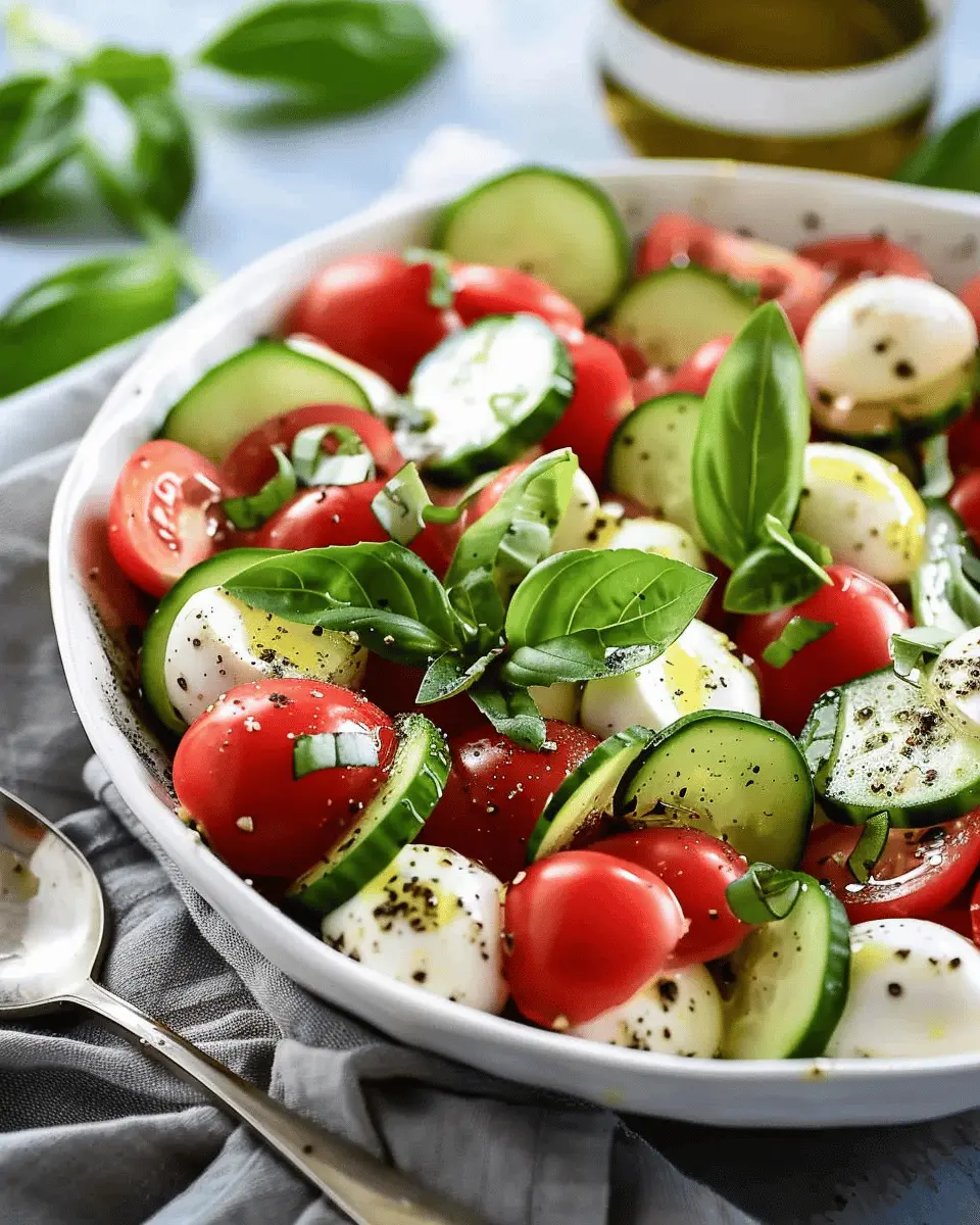 Easy Best Appetizers Recipes: Refreshing Cucumber Caprese Salad