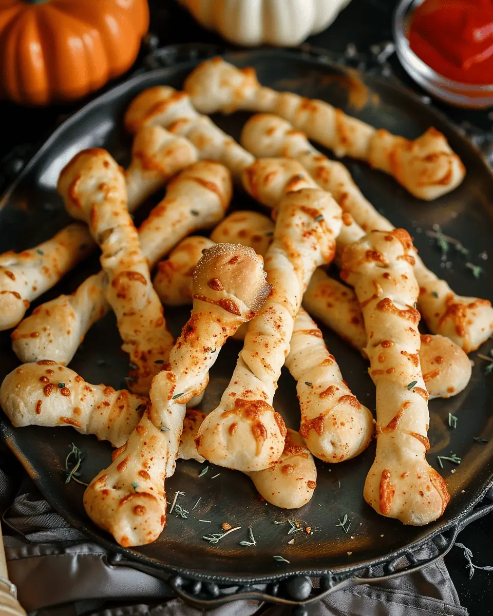 Easy Halloween Food Ideas: Cheesy Halloween Breadstick Bones Recipe