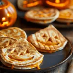 Easy Halloween food ideas : Mini Jack O ’Lantern Quesadillas