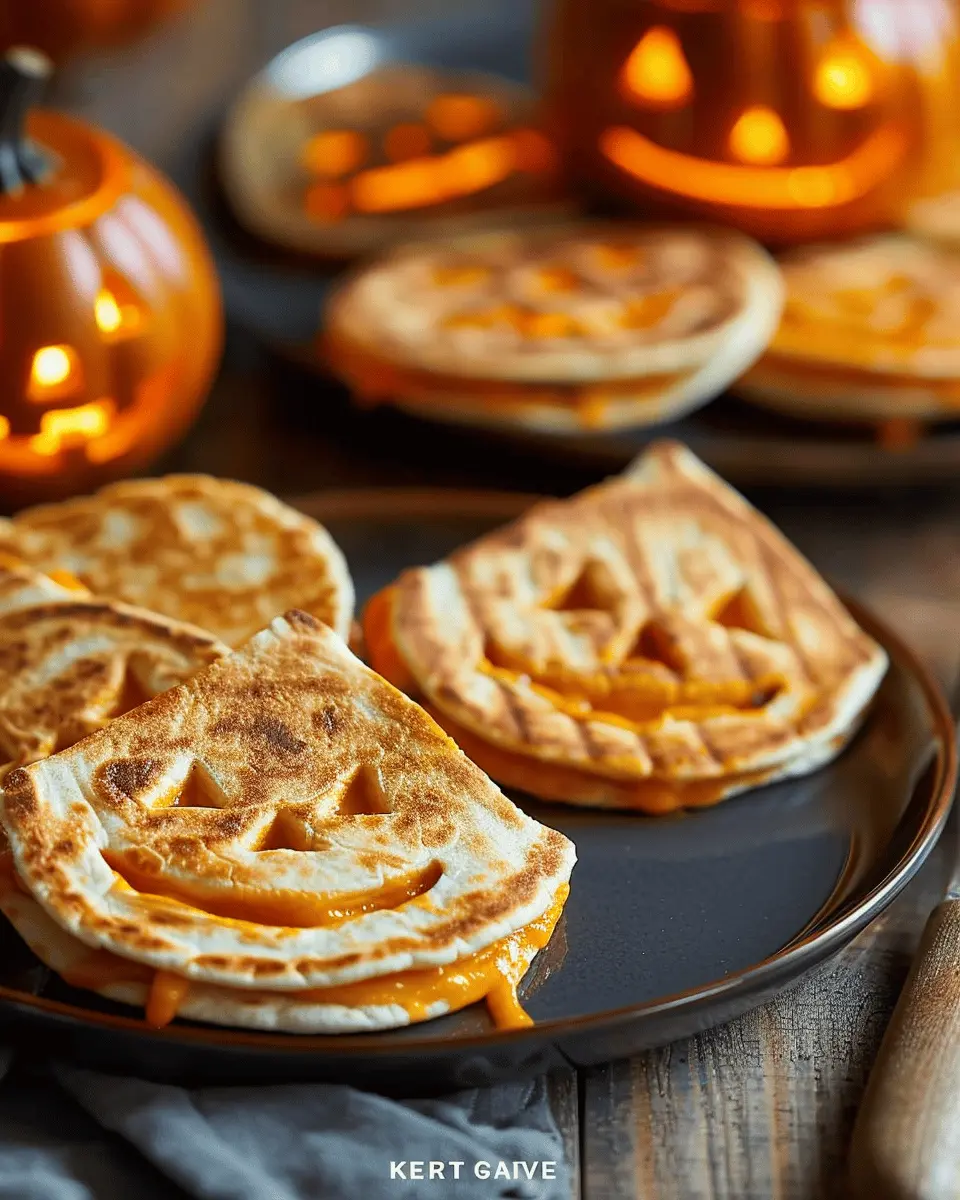 Easy Halloween food ideas: Fun Mini Jack O’Lantern Quesadillas