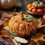 Easy Halloween food ideas : Pumpkin Cheese Ball