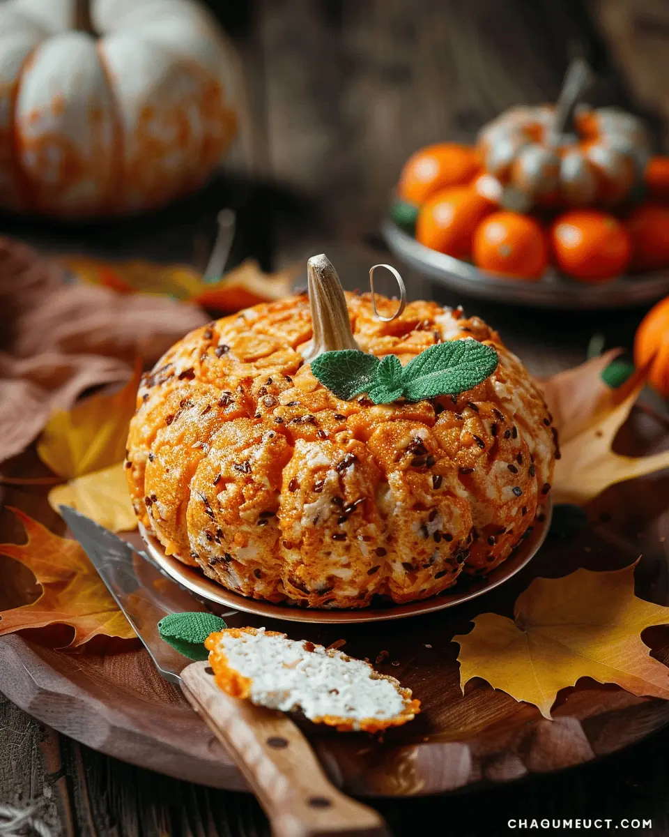 Easy Halloween food ideas: The Best Pumpkin Cheese Ball Recipe