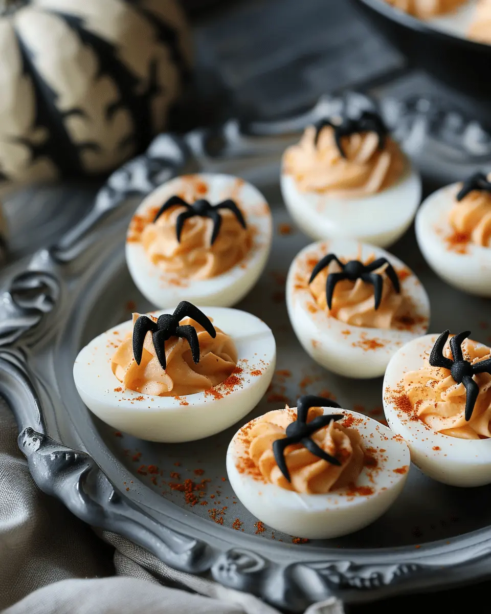 Easy Halloween Food Ideas: Spooky Deviled Eggs with Turkey Bacon