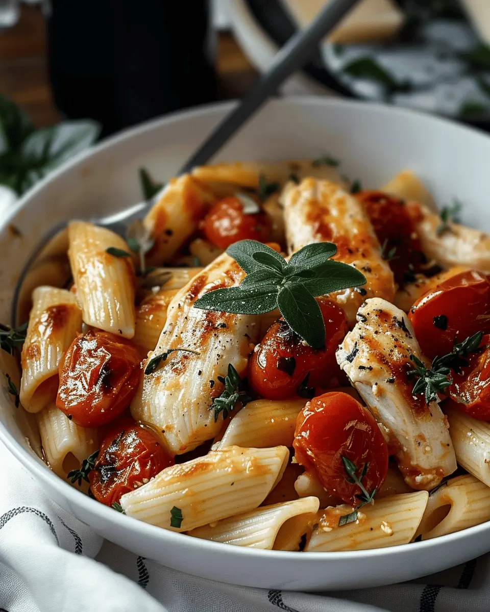 Easy Recipes Dinner: Juicy Chicken Mozzarella Pasta Delight