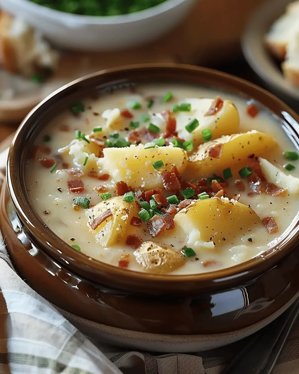 Easy Summer Meals Ideas: Indulgent Crock Pot Crack Potato Soup with Turkey Bacon
