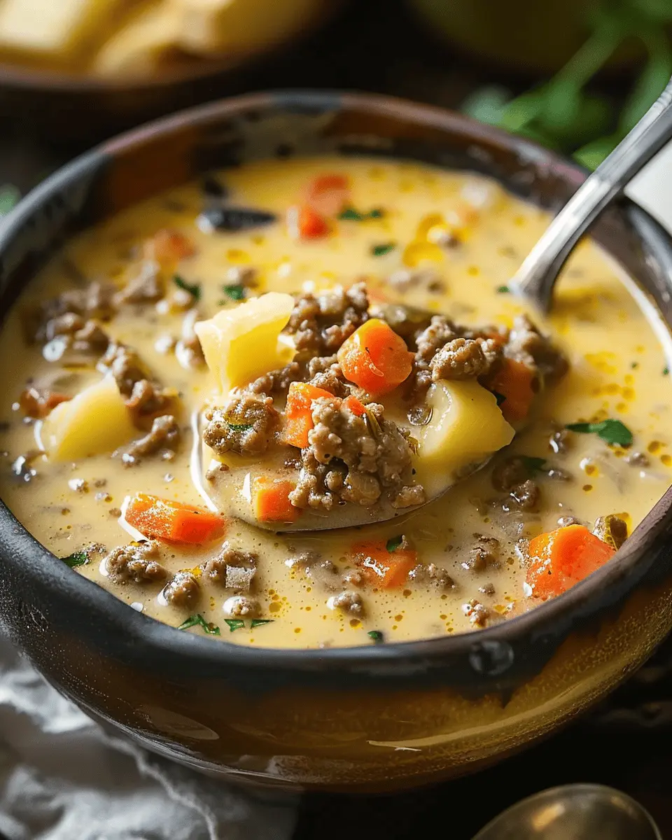 Easy Summer Meals Ideas: Indulgent Crockpot Cheeseburger Soup
