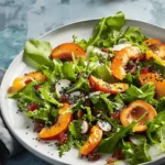 Easy side dishes Mixed Green Salad With Pickled Nectarines