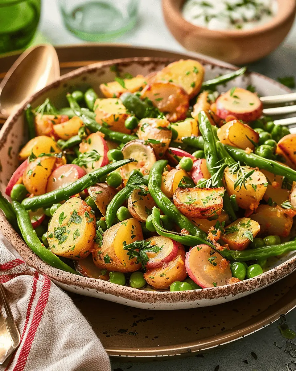 Easy Side Dishes: Zesty Tangy Potato-Green Bean Salad Delight