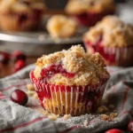 Leftover Cranberry Sauce Coffee Cake Muffins