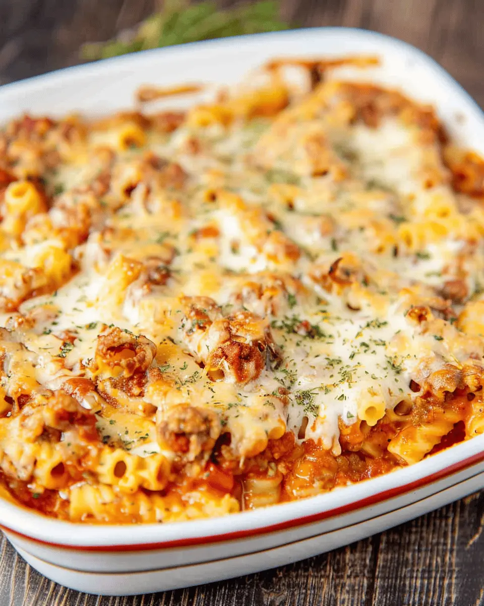 Million Dollar Baked Ziti Recipe: Indulgent Comfort with Turkey Bacon and Chicken Ham