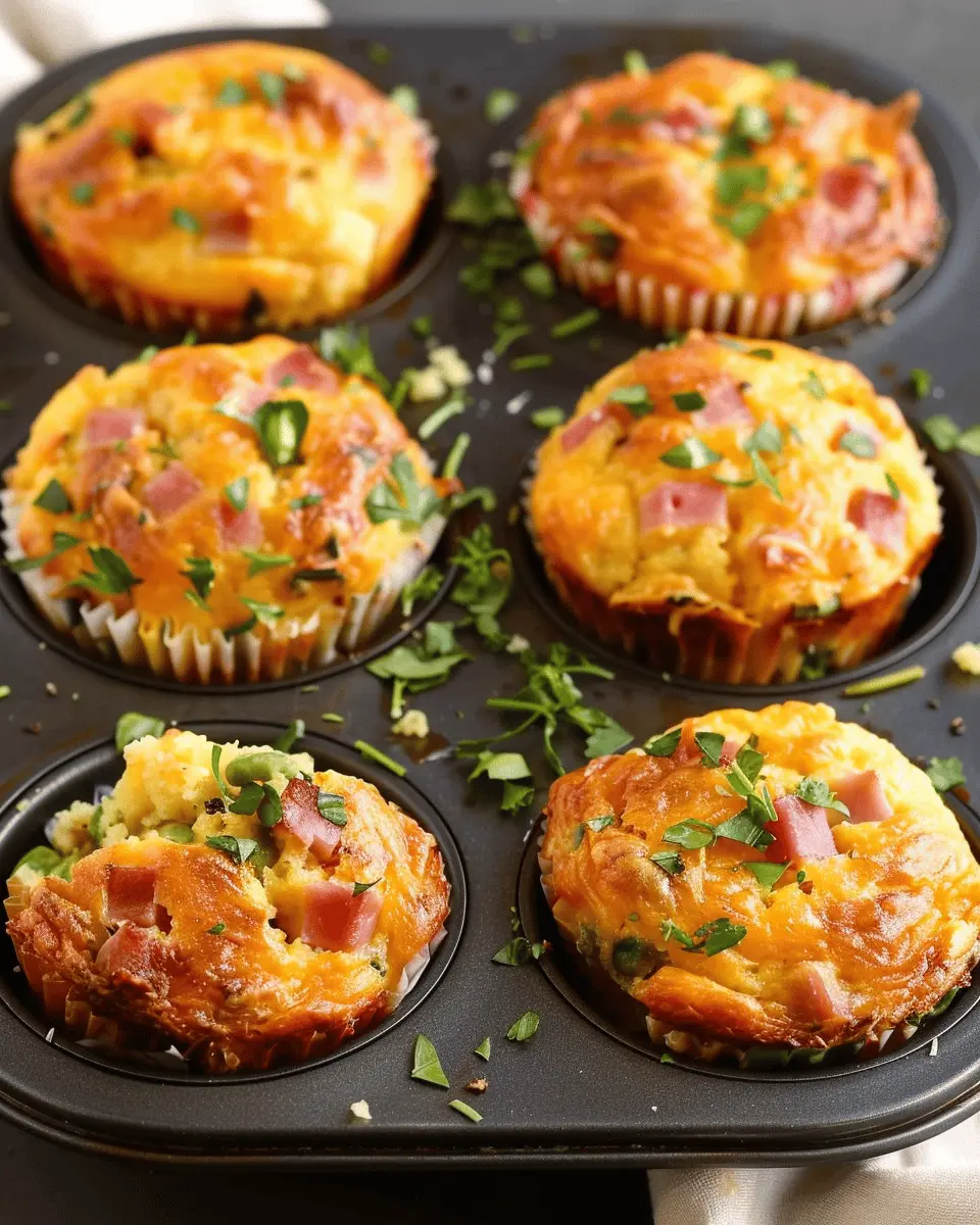 Quick and Easy Healthy Lunch Box Recipes: Chicken Ham and Cheddar Muffins