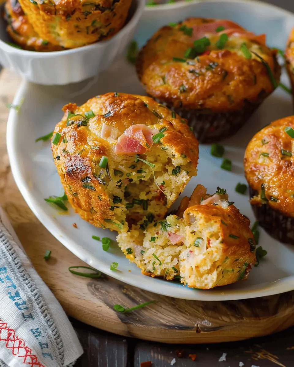 Quick and Easy Healthy Lunch Box Recipes: Savory Muffins with Turkey Bacon & Chives