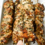 Ranch Garlic Parmesan Chicken Skewers