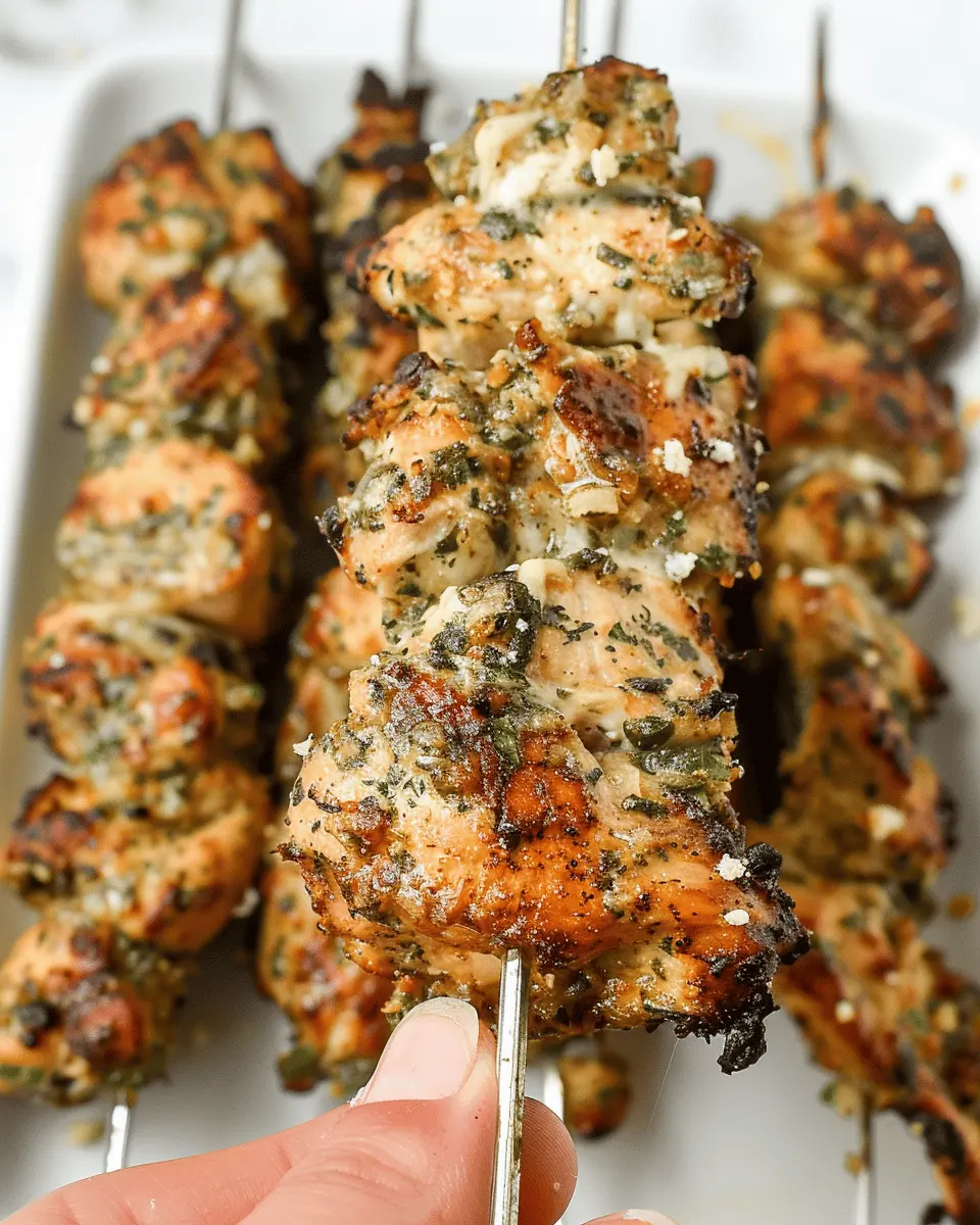 Ranch Garlic Parmesan Chicken Skewers: Easy, Flavor-Packed Delight