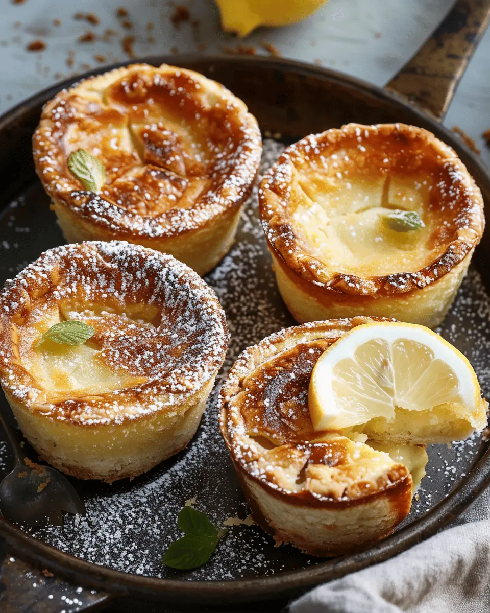 easy delicious desserts: Indulge in Baby Lemon Impossible Pies Recipe