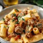 Easy Recipes Dinner : Creamy Italian Sausage Rigatoni