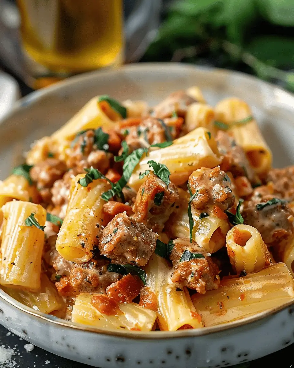 Easy Recipes Dinner: Indulgent Creamy Italian Sausage Rigatoni