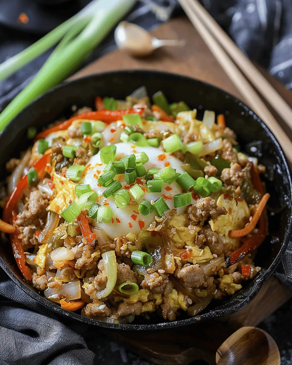 Low Carb Recipes: Easy Egg Roll in a Bowl with Turkey Bacon