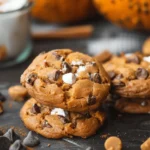 Fall Pumpkin Chocolate Chip Cookies : Pumpkin S’mores Cookies