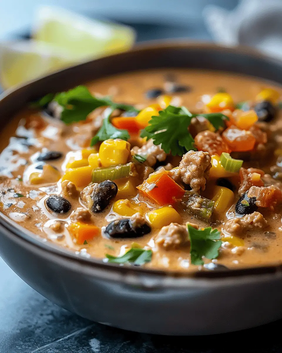 Easy Soup Recipes: Indulgent High Protein Creamy Taco Soup