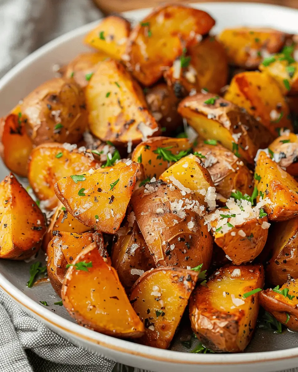 Sweet Potato Recipes: Indulgent Air Fryer Garlic Parmesan Potatoes