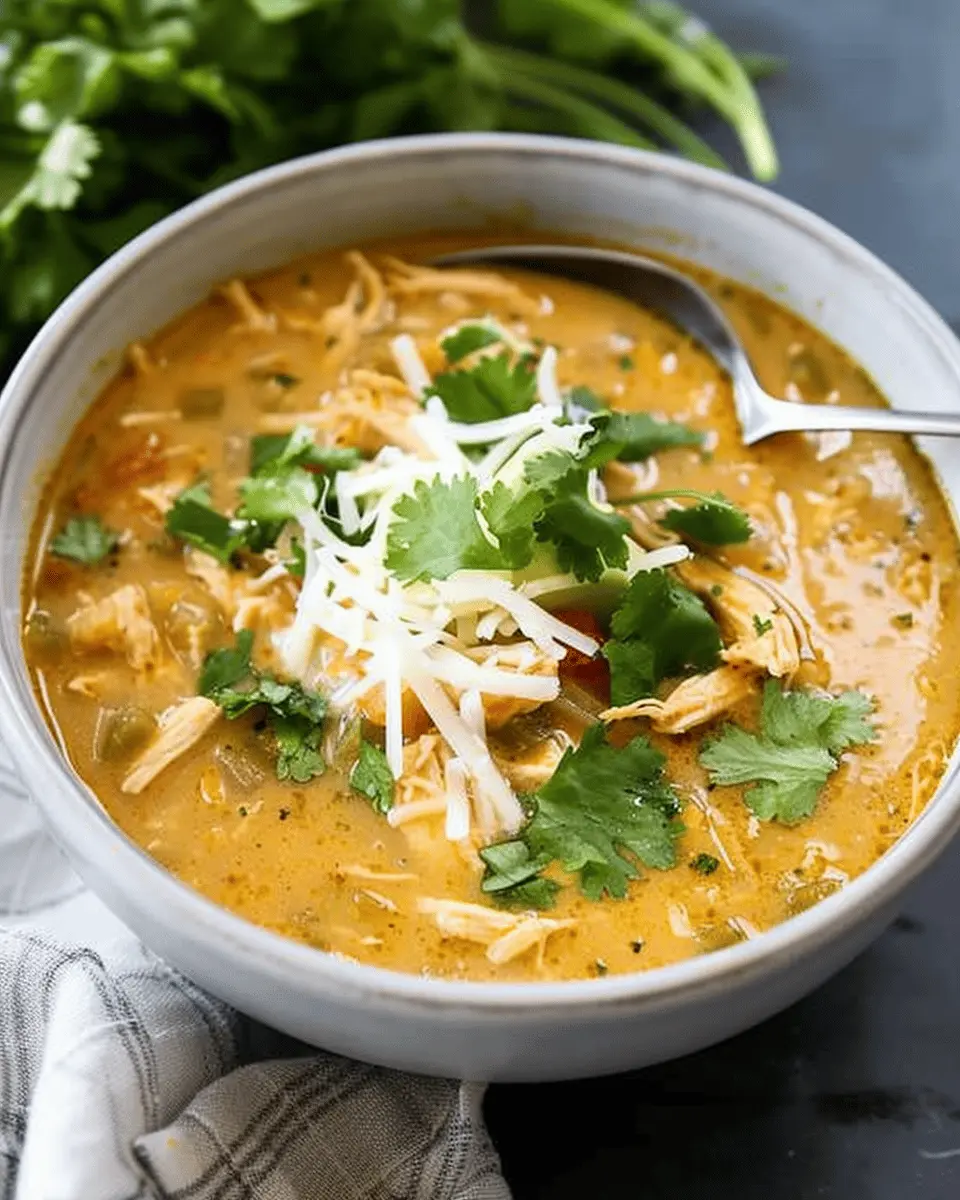 Easy Soup Recipes: Irresistibly Creamy Green Chile Chicken Enchilada Soup