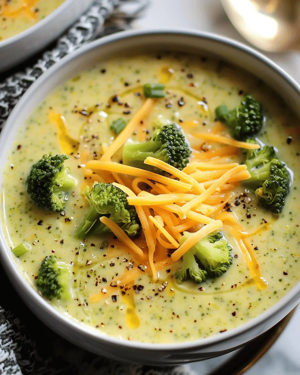 Easy Soup Recipes: Comforting Broccoli Cheddar Soup with Turkey Bacon
