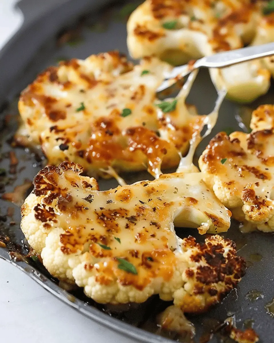Easy Side Dishes: Savory Cauliflower Steaks with Cheese Topping
