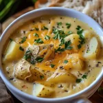 easy soup recipes : Hearty Cheddar Garlic Herb Potato Soup Recipe