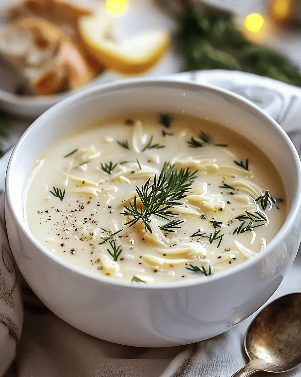 Easy Soup Recipes: Heartwarming Avgolemono Soup with Turkey Bacon
