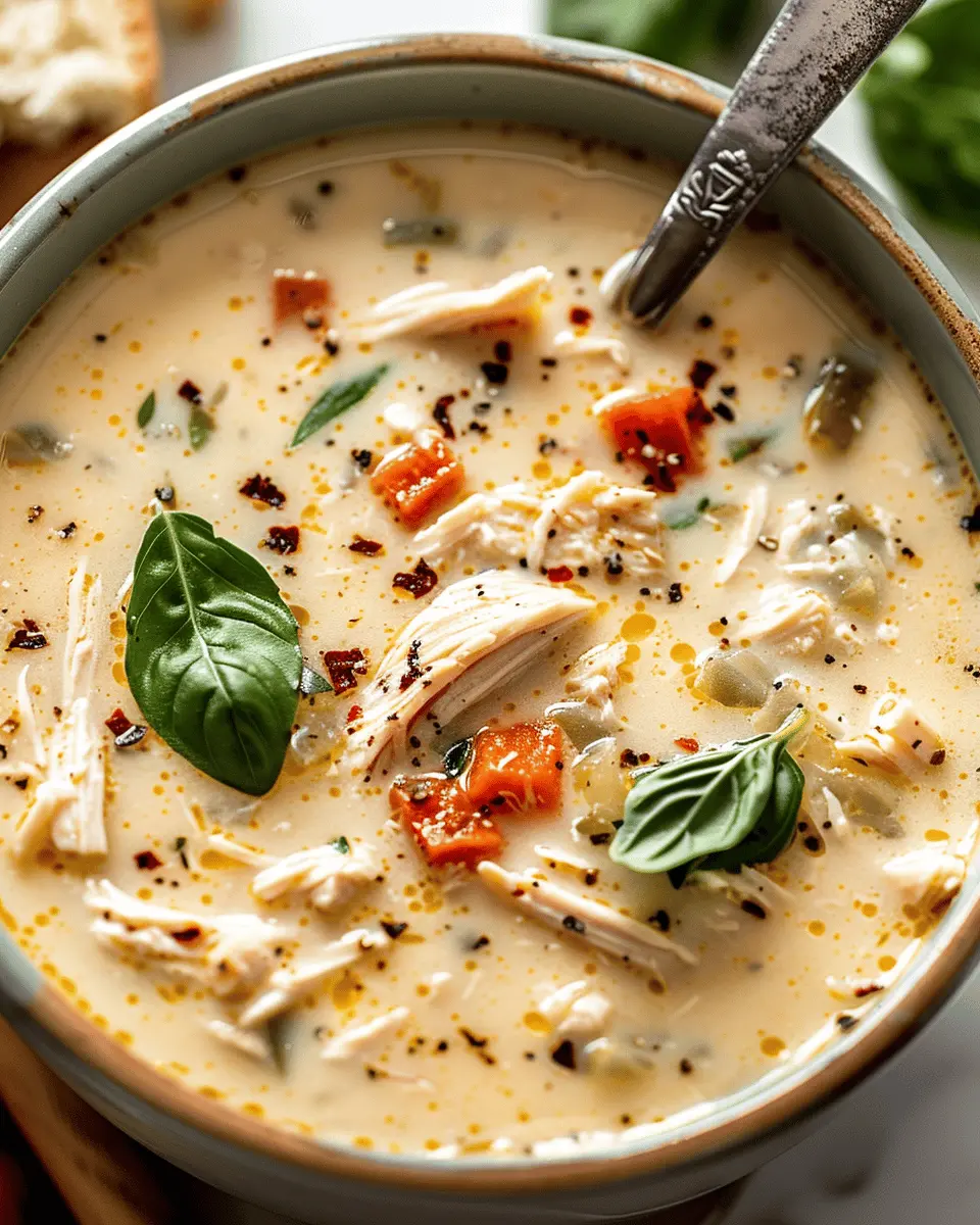 Easy Soup Recipes: Crockpot Marry Me Chicken Soup with Turkey Bacon