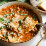easy soup recipes : Easy Creamy Lasagna Soup