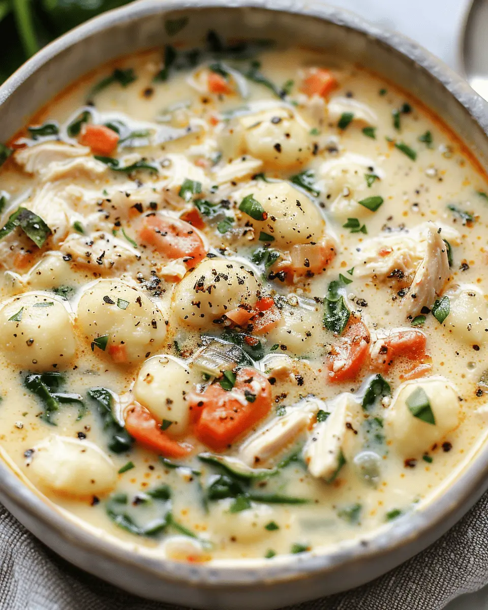 Easy Soup Recipes: Indulgent Creamy Marry Me Chicken Gnocchi Soup