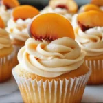 Honey Peach Cream Cheese Cupcakes