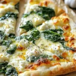quick recipe ideas : Greek Roasted Garlic Spinach White Pizza