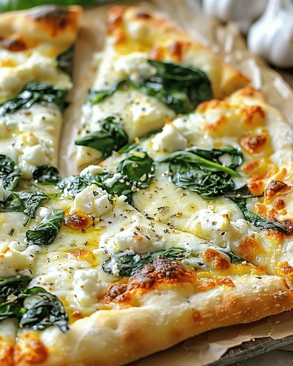 quick recipe ideas: Easy Greek Roasted Garlic Spinach Pizza Delight
