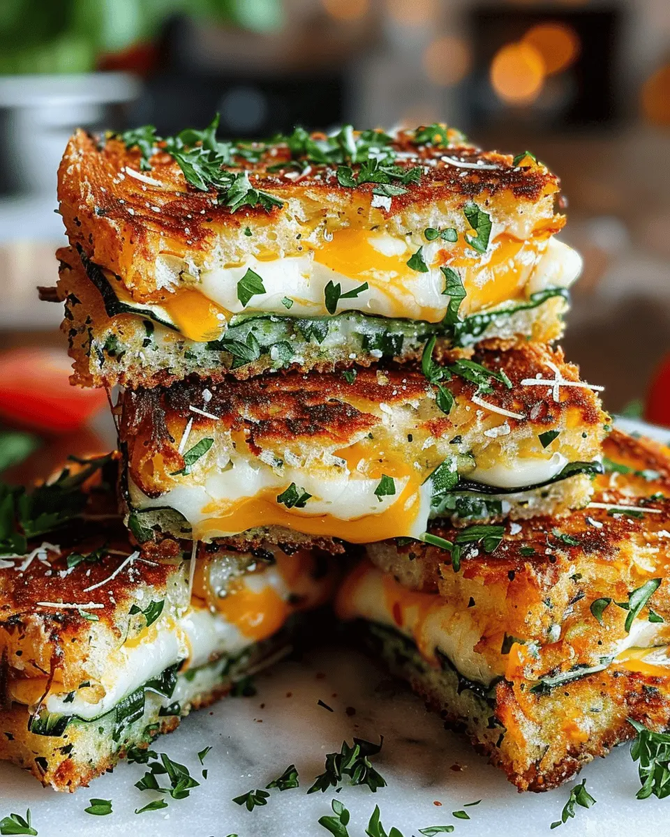 Low Carb Recipes: Delicious Zucchini Crust Grilled Cheese Squares