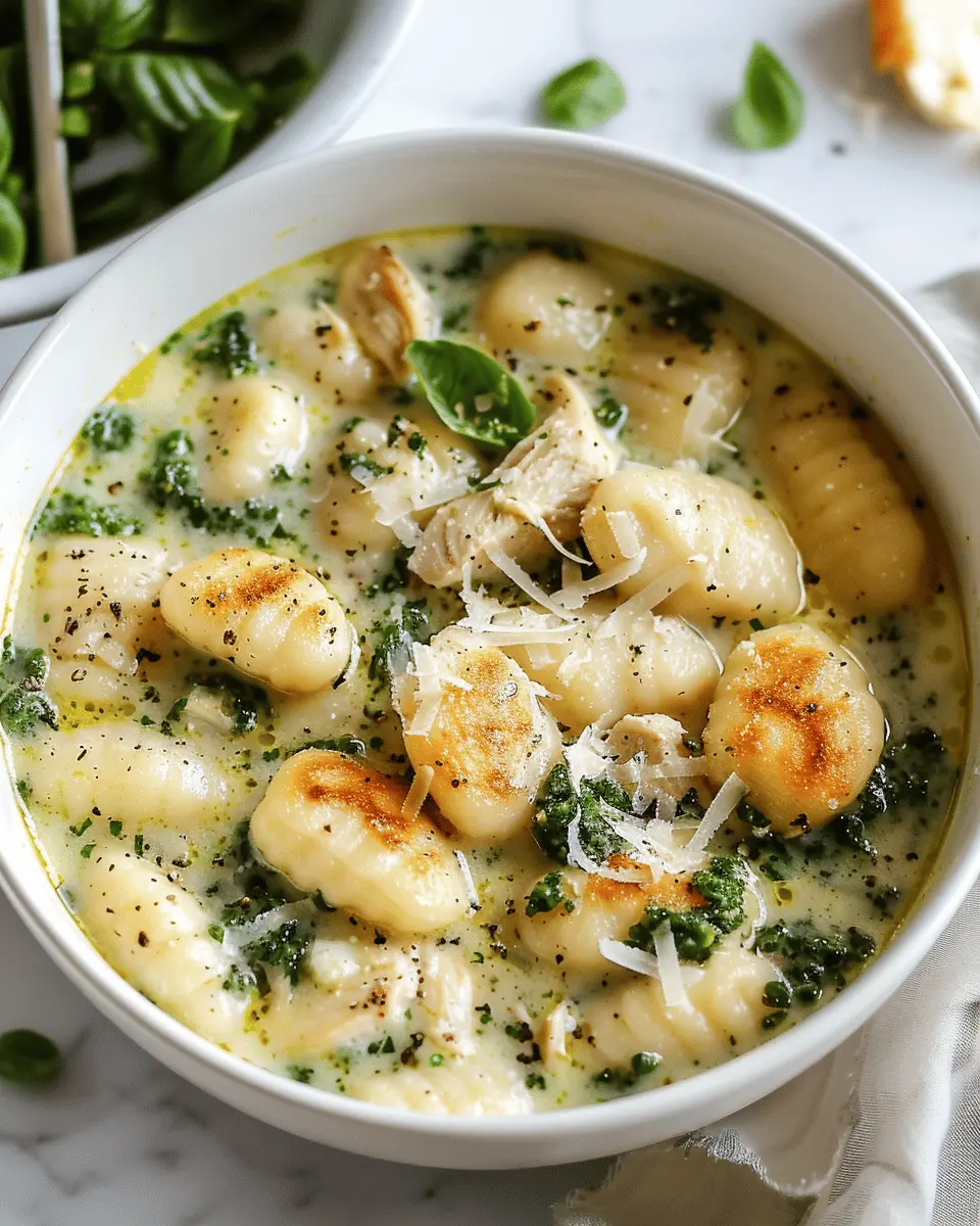 Easy Soup Recipes: Comforting Chicken Pesto Gnocchi Delight