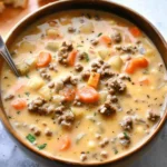 easy soup recipes : Cheeseburger Soup