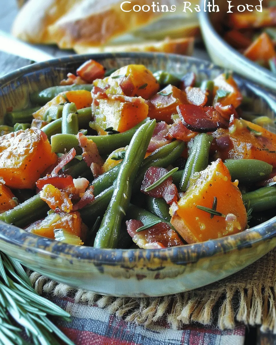 Sweet Potato Recipes: Indulgent Country Ranch Green Beans n Potatoes with Turkey Bacon